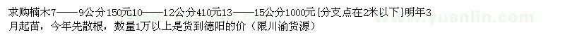求購楠木 
