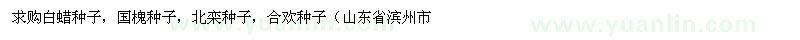 求購白蠟種子，國槐種子，北欒種子，合歡種子