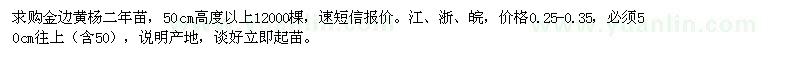 求購金邊黃楊