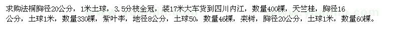 求購天竺桂、法桐
