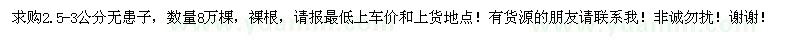求購2.5-3公分無患子8萬棵