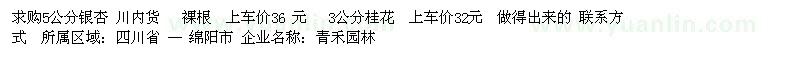 求購5公分銀杏