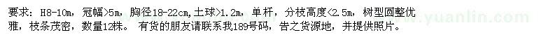 求購胸徑18-22公分青楓