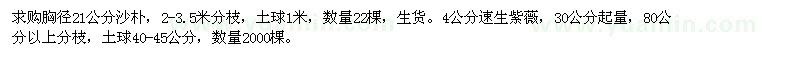 求購沙樸、速生紫薇