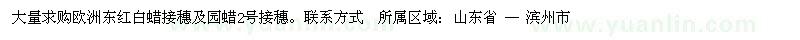 求購(gòu)歐洲東紅白蠟