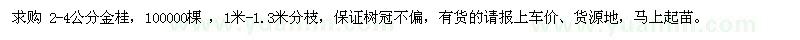 求購2-4公分金桂
