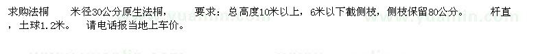 求購法桐