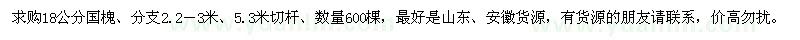 求購18公分國槐600棵