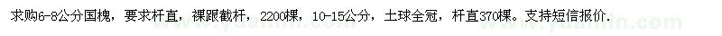 求購(gòu)國(guó)槐 