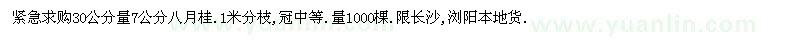 求購緊急7公分八月桂