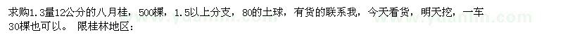 求購1.3量12公分的八月桂