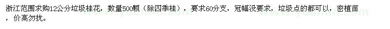 求購12公分桂花