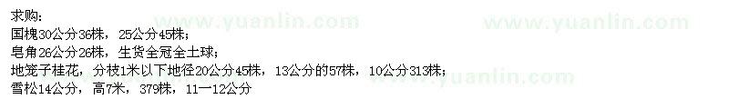 求購(gòu)國(guó)槐,皂角,雪松,天竺桂,欒樹(shù),黃桷樹(shù)