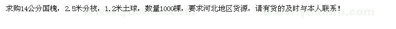 求購(gòu)14公分國(guó)槐1000棵