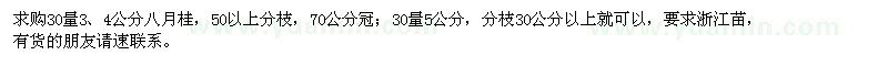 求購30量3,4,5公分八月桂