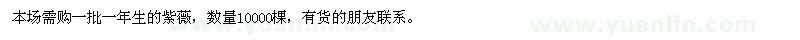求購(gòu)一批一年生的紫薇 數(shù)量10000棵