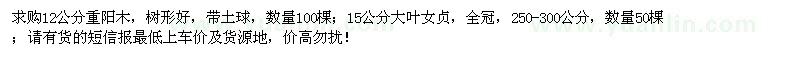 求購重陽木、大葉女貞