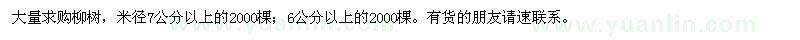 求購柳樹