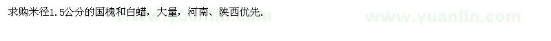 求購米徑1.5公分的國槐和白蠟