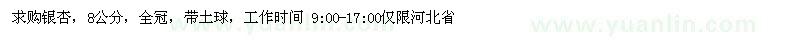 求購銀杏 