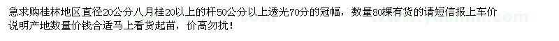 求購20公分低分支桂花