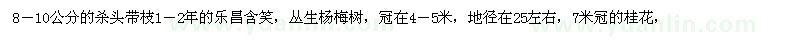 求購樂昌含笑,楊梅樹,桂花