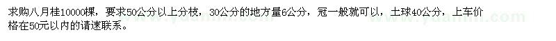 求購6公分八月桂1萬棵