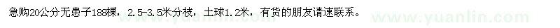 求購20公分無患子