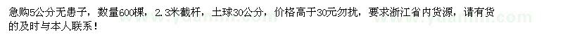 求購(gòu)5公分無(wú)患子600棵