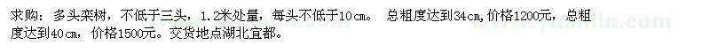 求購多頭欒樹 