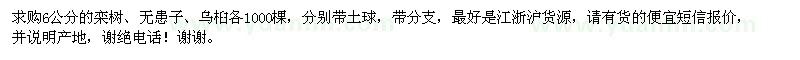 求購6公分的欒樹、無患子、烏桕