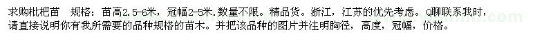 求購(gòu)枇杷苗