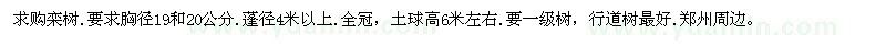 求購(gòu)欒樹