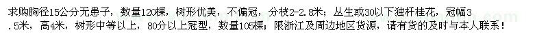 求購(gòu)無患子、獨(dú)桿桂花