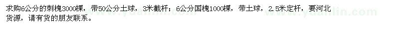 求購6公分刺槐、國槐