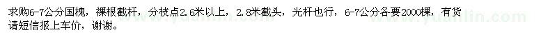 求購6-7公分國槐