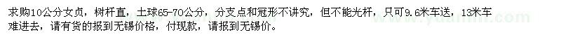 求購10公分女貞