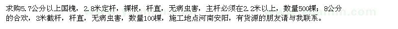 求購國槐、合歡