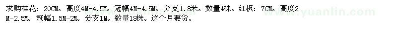 求購紅楓、桂花