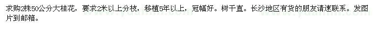 求購2株50公分大桂花