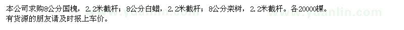 求購8公分國槐、白蠟、欒樹