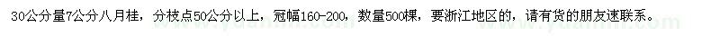 求購30公分量7公分八月桂，急