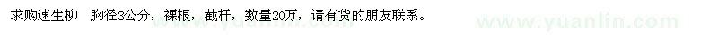 求購(gòu)速生柳