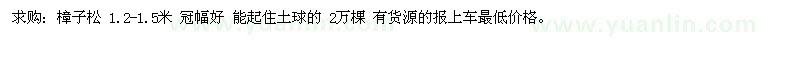 求購樟子松