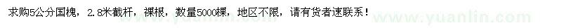 求購5公分國槐5000棵