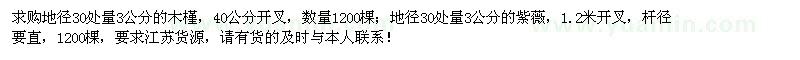求購(gòu)地徑3公分木槿、紫薇各1200棵