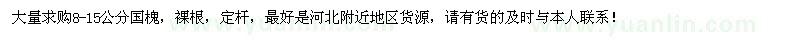 求購8-15公分國槐