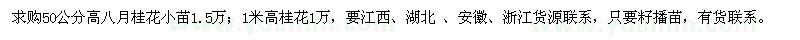 求購50公分、1米的八月桂