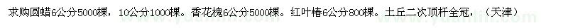求購園蠟，香花槐，紅葉椿 