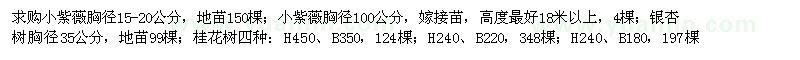 求購小紫薇 銀杏樹 桂花樹